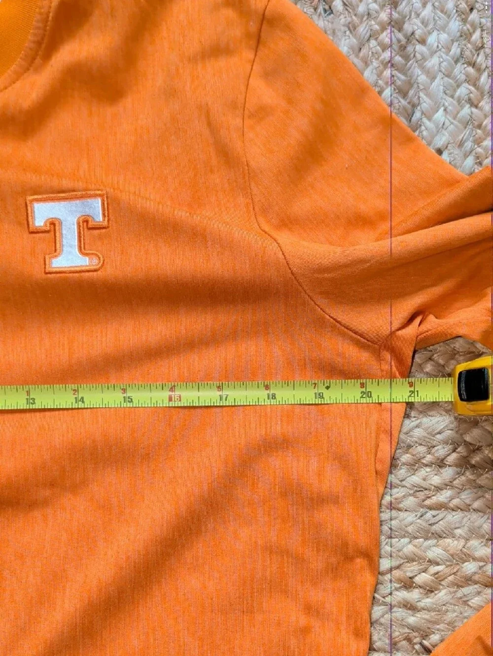 Nike Orange Long Sleeve Pullover with T Logo